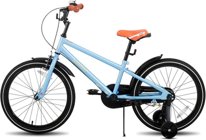 STITCH Vintage 18 inch kinderfiets voor jongens en meisjes van 6 - 8 jaar, met stablizer en standaard, blauw