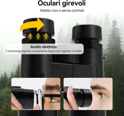 Svbony Upgraded SV202 10x42 ED Binoculars, BAK4 Prism FMC Lens, IPX7 Waterproof, Phase Correction, Dielectric Prism Coating, Wide Angle Lens for Adults, Bird Watching - QUORE