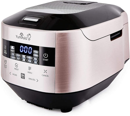 Inductie-Rijstkoker Champagneroze – Rijstkoker – Multicooker – Stoomkoker – Slowcooker – 1,5 Liter Tot 8 Kopjes – Keramische Binnenpan En 24-Uurs Timer