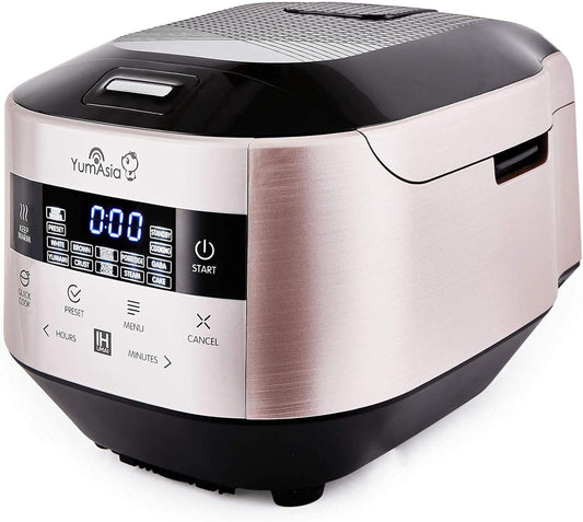 Inductie-Rijstkoker Champagneroze – Rijstkoker – Multicooker – Stoomkoker – Slowcooker – 1,5 Liter Tot 8 Kopjes – Keramische Binnenpan En 24-Uurs Timer
