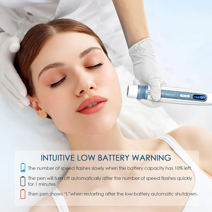 Draadloze Microneedling Pen – Dermapen – Serum Applicator – Essence Apparaat – Microneedling Apparaat – EMS Microstroom – LED Display Met 6 Snelheden En Verstelbare Naaldlengte 0-1,0 Mm