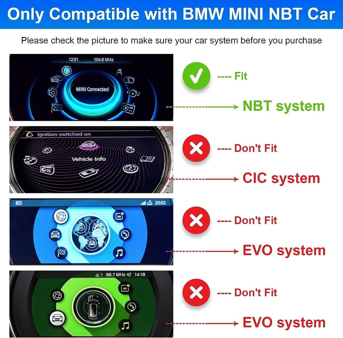 Carplay Draadloze Adapter – Android Auto Interface – MirrorLink Module – Multimedia Decoder – BMW NBT 5/6/7 Serie 2012-2016 – Stuurwielbediening – Ondersteuning Achteruitrijcamera