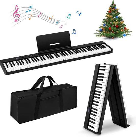 Opvouwbare Elektronische Piano 88 Toetsen – Keyboard – Digitale Piano – Pianotoetsenbord – Elektrische Piano – Halfzware Aanslag – Bluetooth En MIDI