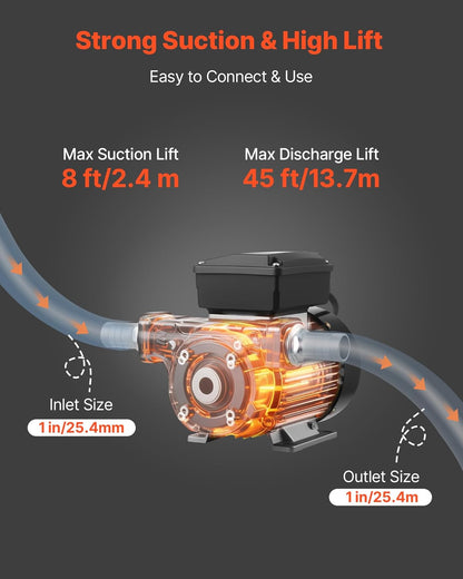 Brandstoftransferpomp – Dieseltransferpomp – Dieselpomp – Brandstofpomp – Oliepomp – 230 V Elektrisch – 60 l/min Met Automatische Uitschakeling