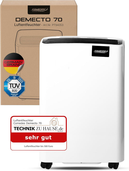 Comedes Demecto 70 Luchtontvochtiger bouwdroger (max. 75 liter/24 uur; geschikt voor ruimtes en kelders tot 240 m²/550 m³