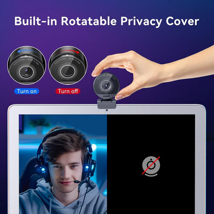 EMEET 4K webcam S800, HD 1080p webcam voor pc met microfoon, TOF autofocus, lichtcorrectie, 65°-88° gezichtsveld, privacyafdekking, plug & play, webcam voor Mac, laptop, zoom, Skype, teams