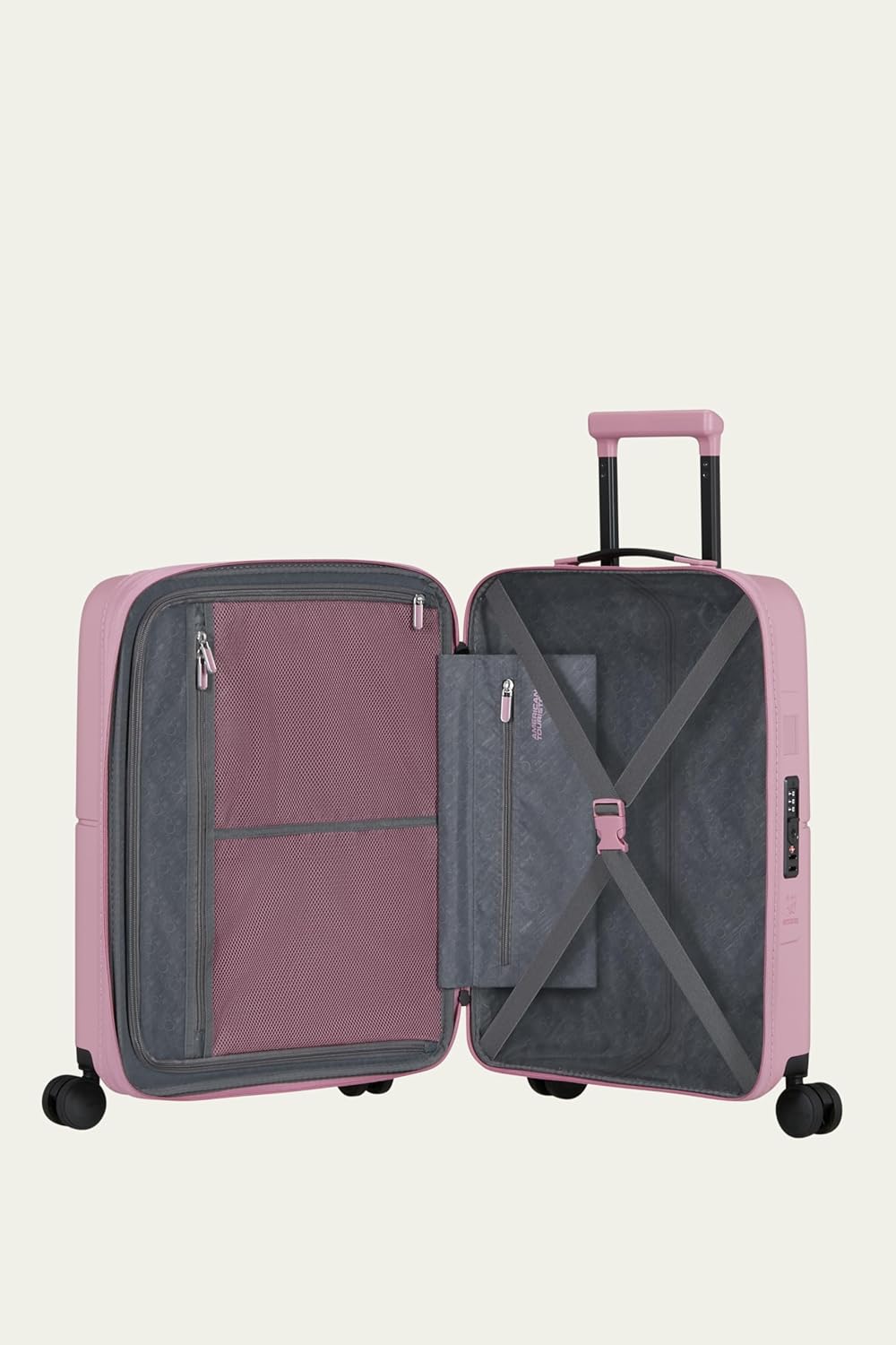 American Tourister Dashpop Disney - Spinner S, verwisselbare handtas, 55 cm, 41/47 L, meerkleurig (Minnie Bubbles)
