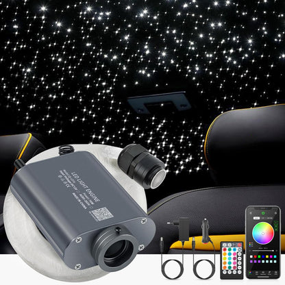 16W Sterrenhemel glasvezel licht voor auto/thuis, glasvezelkabel 570pcs of (0.75+1.0+1.5mm)*4m Star plafondlampen kit met Bluetooth-app/afstandsbediening/muziekmodus