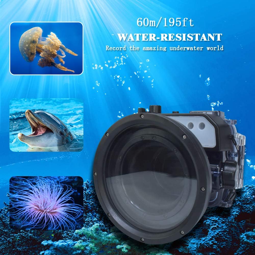 Sea frogs for RX100 VI 60m/195ft Sea frogs Underwater Camera Housing