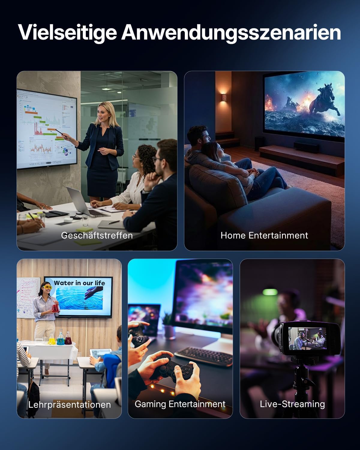 VENTION Draadloze HDMI-zender en ontvanger 656FT/200M voor laptop/pc, 2,4G + 5G plug & play draadloze HDMI Extender Kit 4K voor PS5 & Xbox ontvanger voor video/audio naar monitor of tv (1TX+4RX)