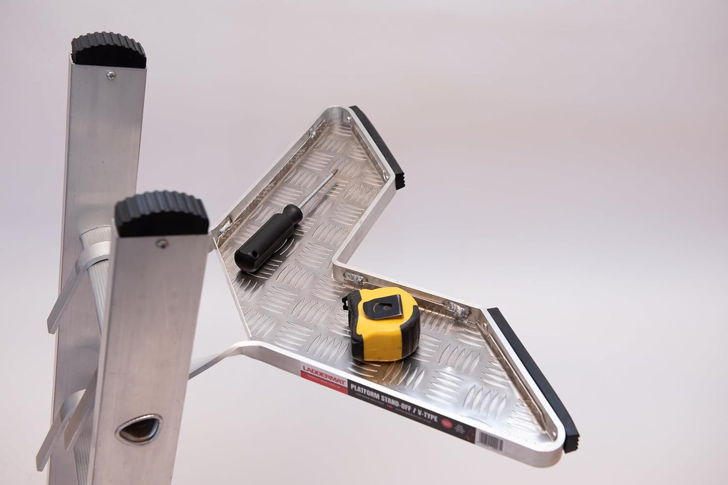 Aluminium V-Platform ladder Standoff | Universeel accessoire voor gereedschap en verfpotten | Ladderverblijf/Stand-Off | Verbeter de veiligheid en stabiliteit met ladder"