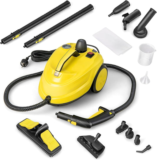 FANTASK 2000 W stoomreiniger incl. 13 accessoires, stoomdruk: max. 5 bar, temperatuur: tot 160 °C, oppervlaktevermogen: 108 m², tank: 1,8 l, opwarmtijd: 8 min