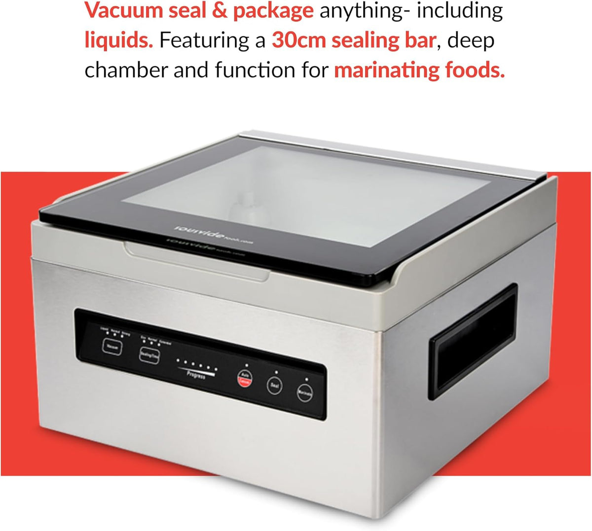 SousVideTools IV3.0 Chamber Vacuum Sealer, zwart en zilver [SVT-03003]