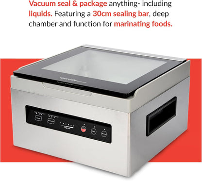SousVideTools IV3.0 Chamber Vacuum Sealer, zwart en zilver [SVT-03003]