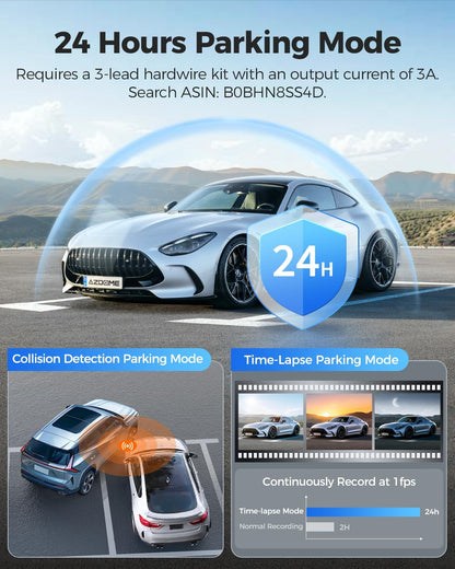 Spiegel Dashcam Met Achteruitrijcamera – Achteruitkijkspiegel Dashcam – Autocamera – Dashboardcamera – Dual Dashcam – 12 Inch IPS-Touchscreen – 4K Voor + 1080P Achter