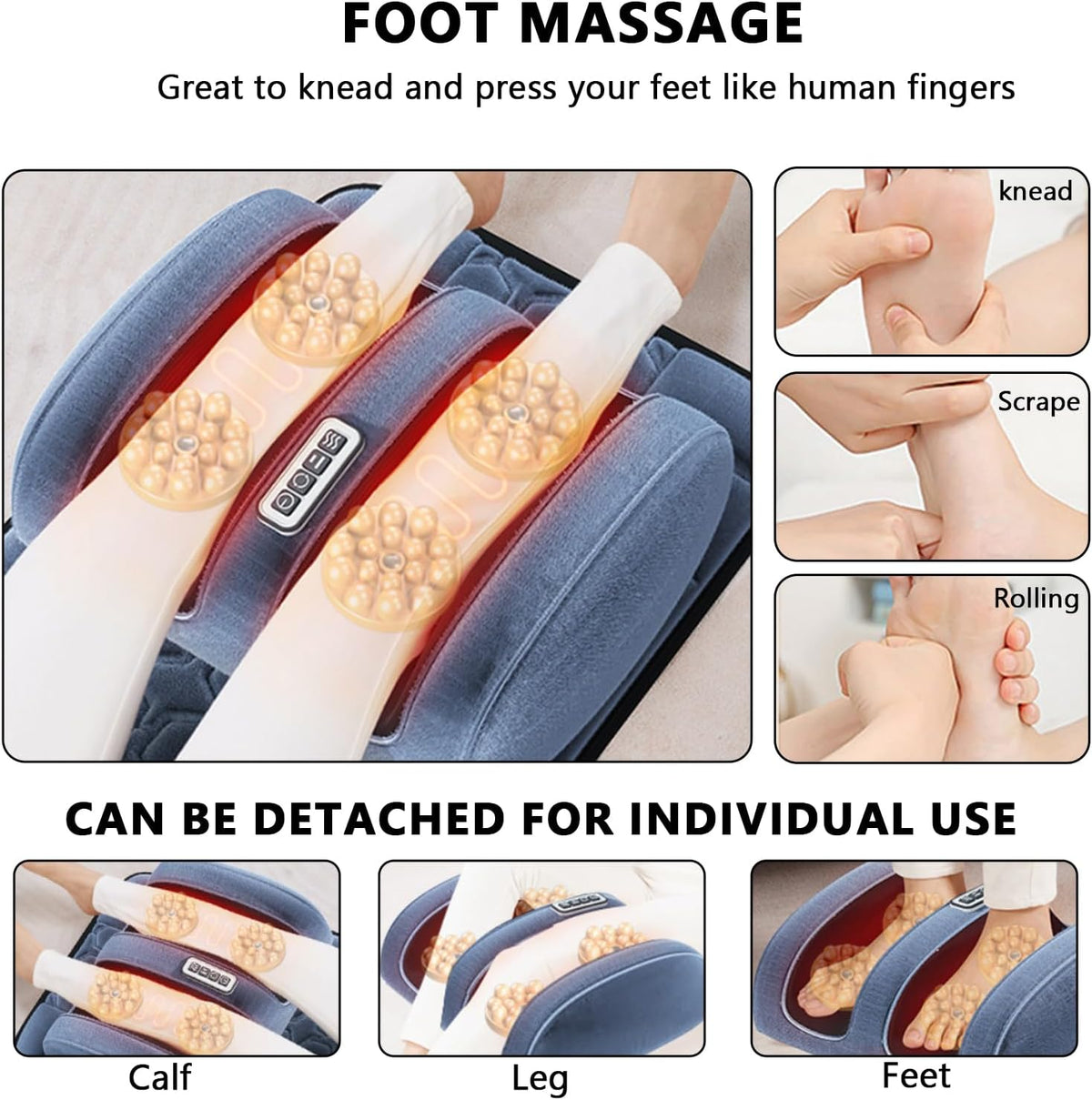 Massagemat voor het hele lichaam met warmtefunctie, massagestoelkussen met 10 vibratiemotoren, suède, elektrische massagepad voor nek, schouders, rug, taille, benen, afneembaar, apart te gebruiken