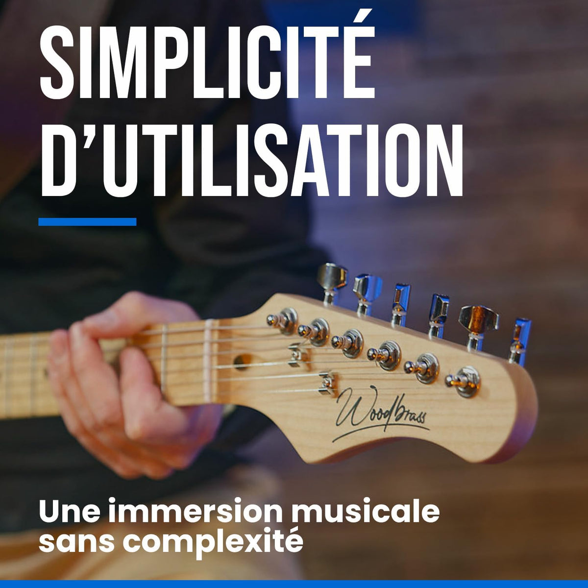 Woodbrass ST100 elektrische gitaar, wit - veelzijdige gitaar ideaal voor beginners - ST Shape Body - Amerikaanse linden toets - Rock, Pop, Funk, Country, Hard, Metal Style
