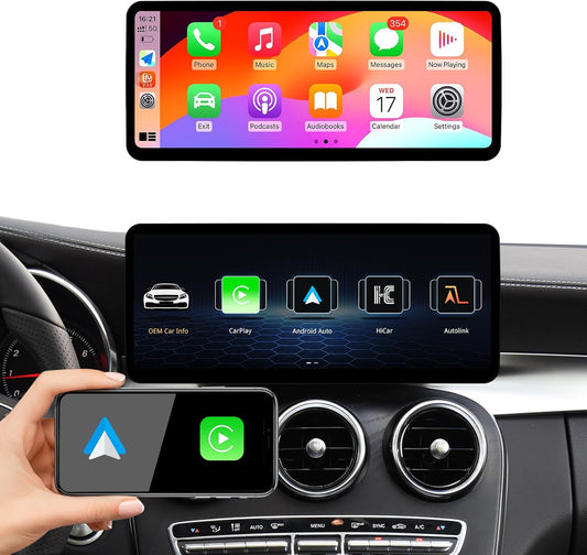 Multimedia Speler – Auto Radio – Navigatiesysteem – Touchscreen Display – Bluetooth Module – 12,3 Inch Ultradun – CarPlay & Android Auto Ondersteuning