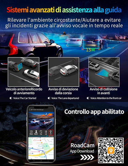 10,26 inch Carplay Display met 4K dashcam auto voor, 1080p achteruitrijcamera, draadloze Carplay Android Auto, Mirror Link, navigatie, Google, Siri, FM, AUX, Loop Recording, 64G SD-kaart