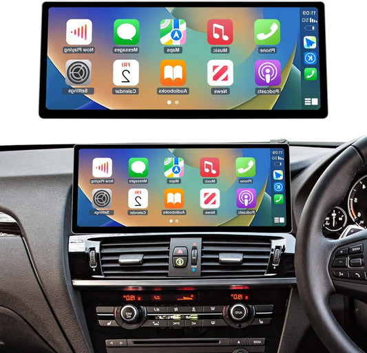 Road Top CarPlay Screen, 12.3 inch Car Radio Touch Screen for BMW X3 X4 Series F25/F26 with NBT System (2013-2016 year), Car Stereo with Narrow Bezel, Compatible with CarPlay/Android Car/MirrorLink - QUORE