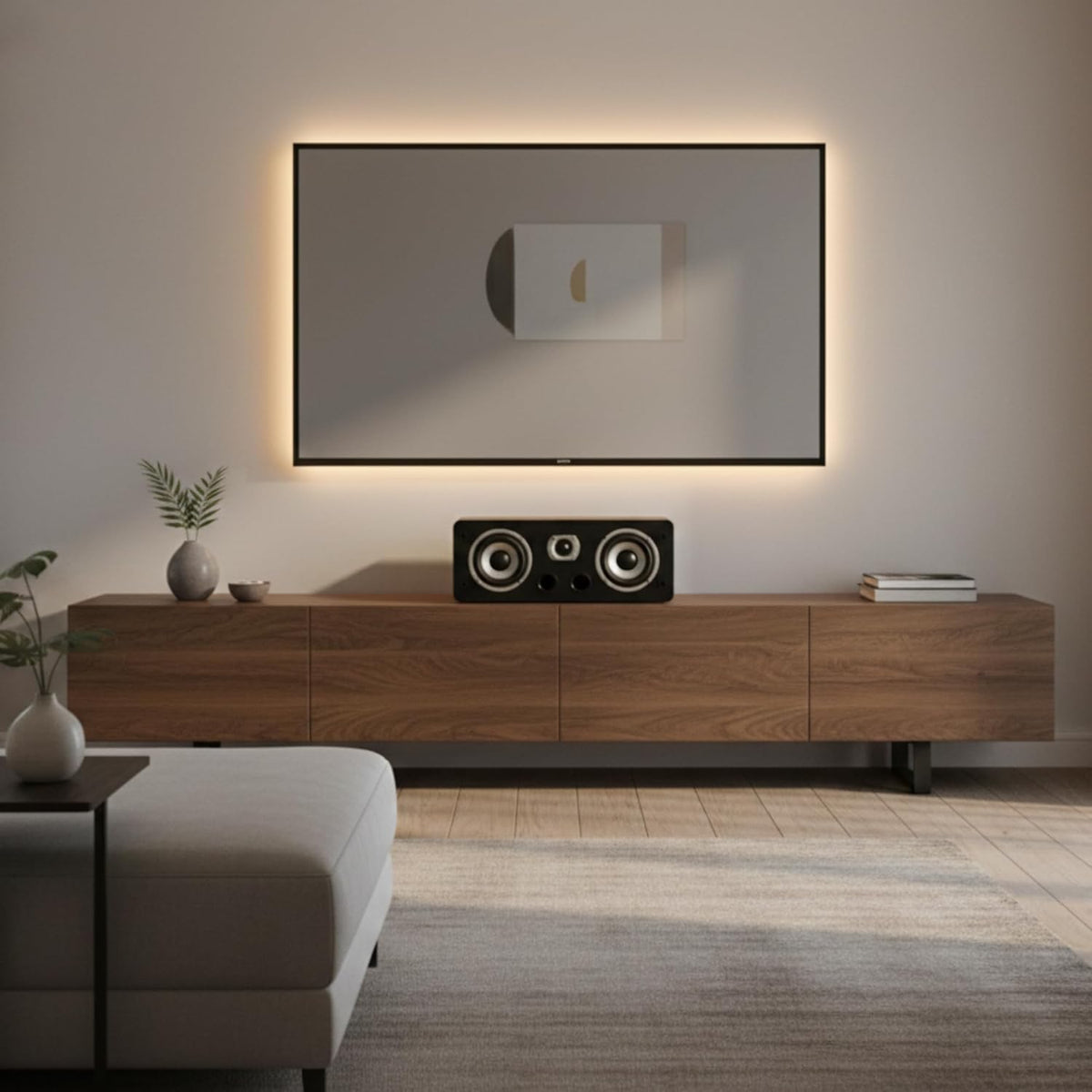 Dynavoice Magic C-4 Zwart Mat – Passieve Center Luidspreker 2-Weg, 2x4" Woofer + 1" Tweeter, Front Bass Reflex, 100W, voor Home Cinema 5.1 en 7.1