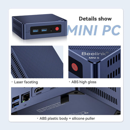 Mini PC – Mini Desktop Computer – Compacte PC – Kleine Computer – Mini Computer – Intel Alder Lake-N95 Processor – 4K Dual HDMI Display