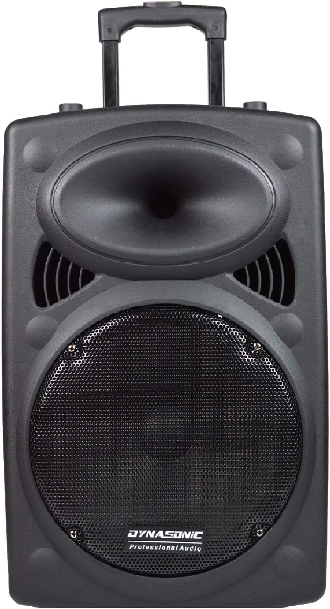 DYNASONIC Dynapro12 Mobile PA geluidsinstallatie microfoons luidsprekersystemen batterij MP3-USB-SD incl. draadloze microfoon geluidssysteem