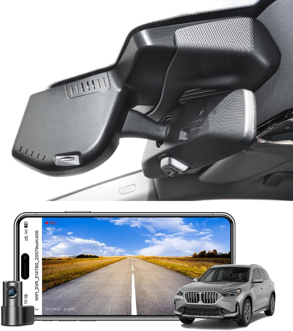 Dashcam – Autocamera – Rijdcamera – Voor- en achterdashcam – Dubbele dashcam – OEM-look geïntegreerde pasvorm – 4K voorcamera en 1080p achtercamera