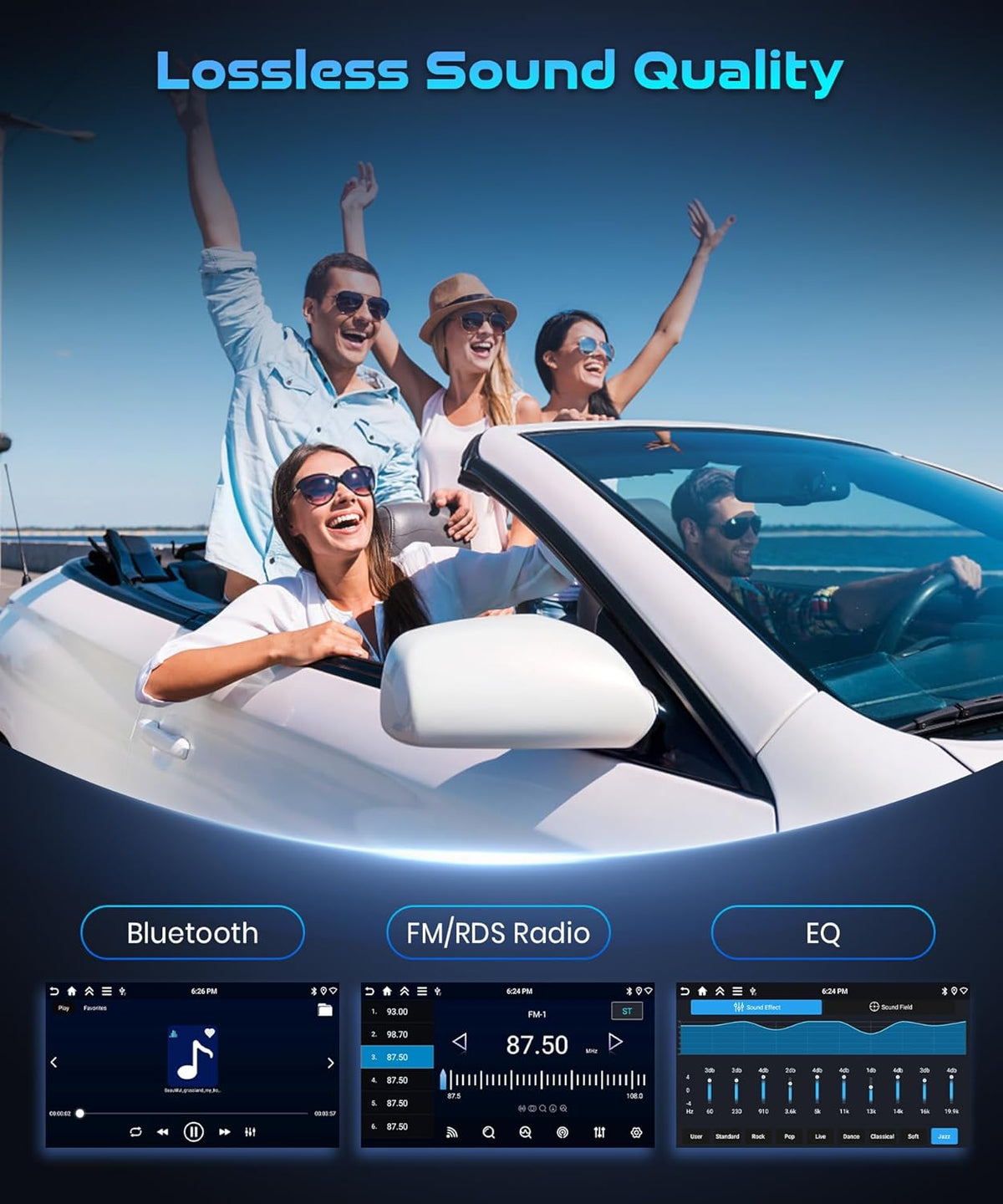4G+128G Android Autoradio voor Ford Transit Custom Tourneo 2013-2018 (Met scherm) 9'' In-Cell Screen met Carplay Draadloze Android Auto Mirror Link GPS Navi Bluetooth WiFi/FM/RDS/EQ/USB SWC