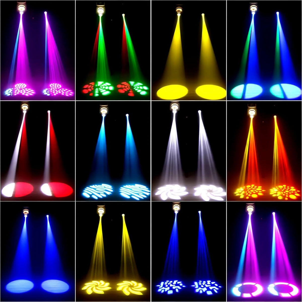 Discolamp – Moving Head Licht – DJ Lamp – Feestverlichting – Podiumverlichting – 7 Gobo Patronen – DMX512, Muziekgestuurd