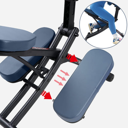 Master Massage Professionele inklapbare mobiele massagestoel behandelingsstoel van aluminium verstelbaar licht met muziekkussen Bluetooth transportkoffer, blauw, één maat