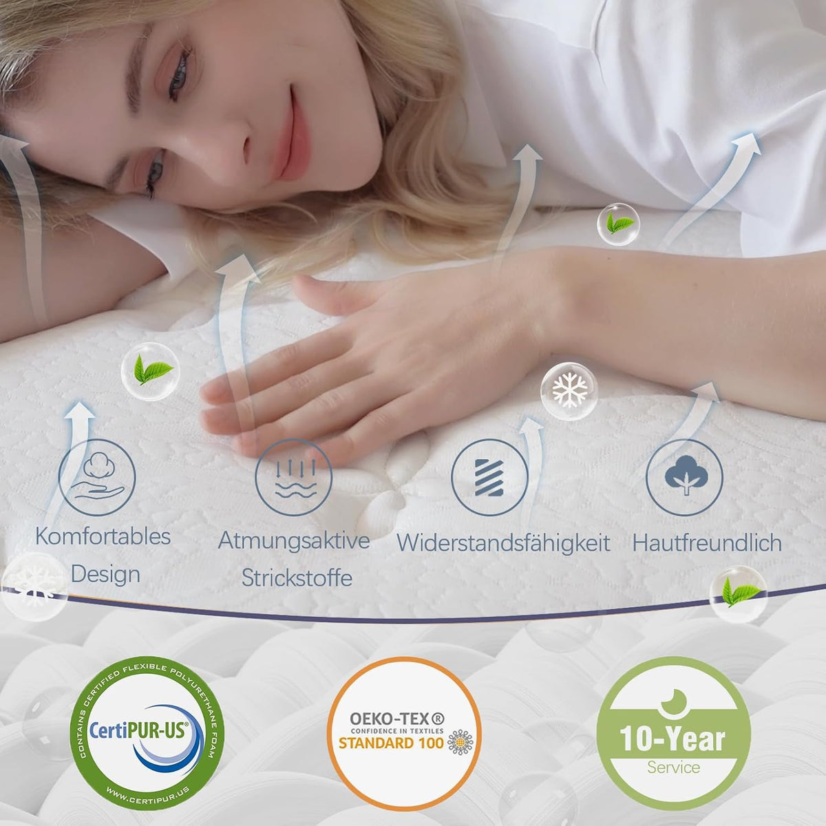 Izer Matras, 120 x 200 x 30 cm, H3-9-zones pocketvering, orthopedisch binnenveringmatras met 7-factoren comfort, 120 x 200 x 30 cm