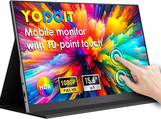 Yodoit Draagbare Monitor, 15.6" 1920×1080P FHD met Touchsreen