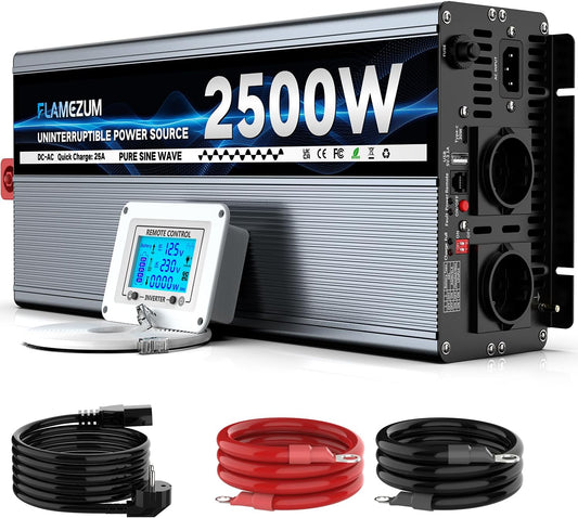 <font dir="auto" style="vertical-align: inherit;"><font dir="auto" style="vertical-align: inherit;">        2500 W 12 V 230 V pure sine wave inverter - grid priority switching - voltage converter       </font></font>