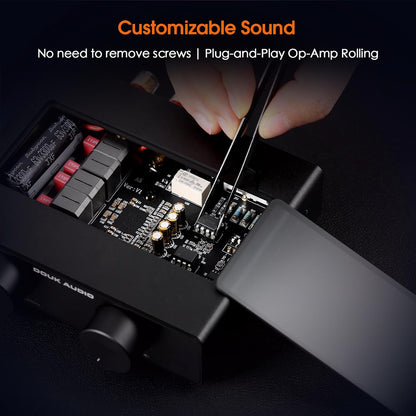 Douk A5 Stereo versterker met TPA3255 chips, Class D Amplifier High-Pass filter, mini-versterker voor desktop-plankluidsprekers