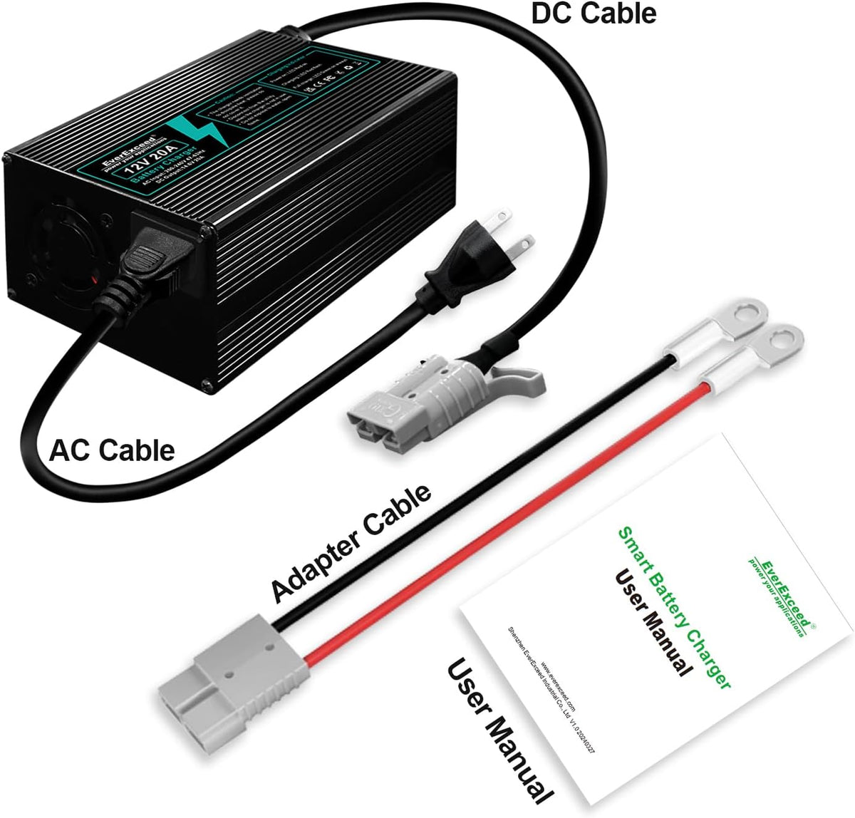 12V 20A LiFePO4 Batterijlader – Lithium Batterij Oplader – Acculader – Lithium Acculader – Camper Batterijlader – Snelle Oplaadtijd – Meervoudige Beveiliging