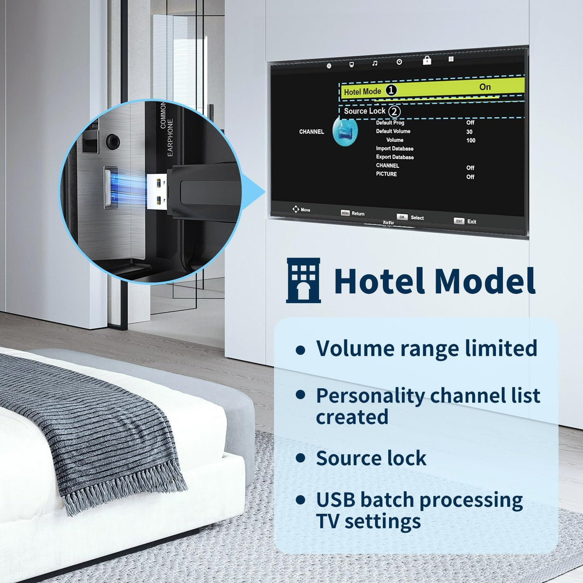 TuTu TV 32 - inch (80 cm) LED HD - TV met Triple Tuner (DVB - T/T2 - C - S/S2), HDMI, USB - Media Player, CI/CI+, Hotel - mode (TUB32HN1N, 2024)