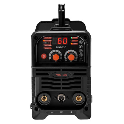 VEVOR MIG Welding Machine, 130A Synergistic MIG Welding Machine, 3-in-1 Flux Core MIG/MMA/Lift TIG Multiprocess Laser, with IGBT Inverter Technology and Digital Display Screen