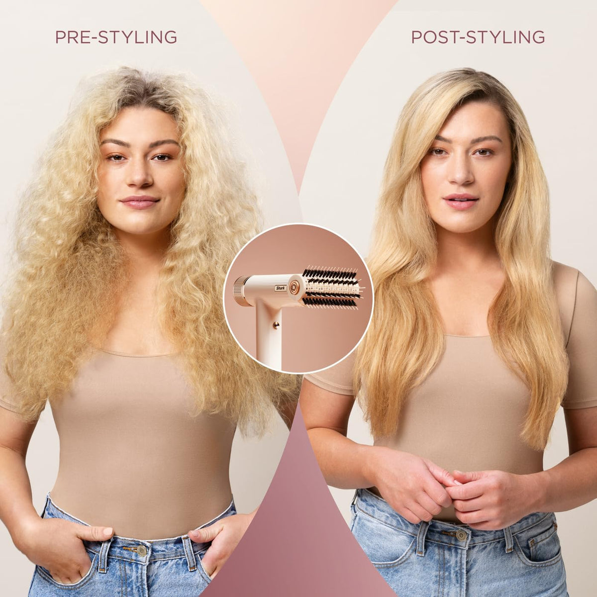 Föhn – Haardroger – Haarstyler – Stylingset – Föhnborstel – Voor glad en golvend haar – Sneldrogend – Coanda-technologie