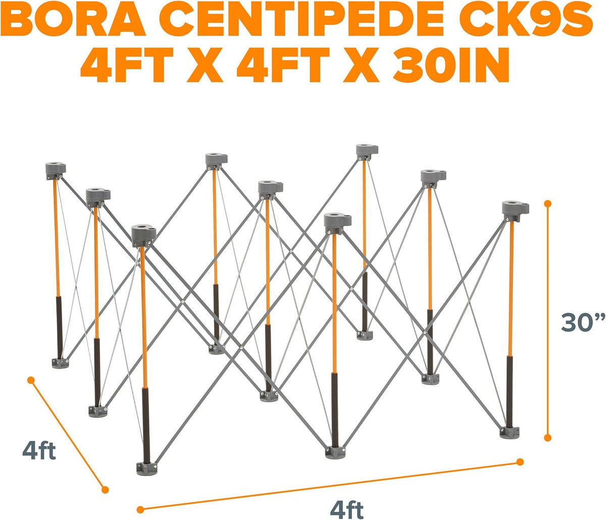 BORA Duizendpoot 1,2 m x 1,2 m eenheid, 4 X-Cups, 4 klemmen, C/S-zak