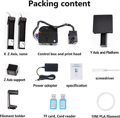 3D-printer – Mini 3D-printer – Desktop 3D-printer – Educatieve 3D-printer – Instapmodel – Compact Printvolume 100x100x100 mm – Verwijderbaar Printplatform