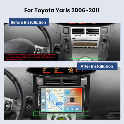 Android 13 Autoradio – Touchscreen Radio – Multimedia Systeem – Inbouw Stereo – Navigatie Systeem – 9 Inch HD Scherm – Draadloze CarPlay & Android Auto