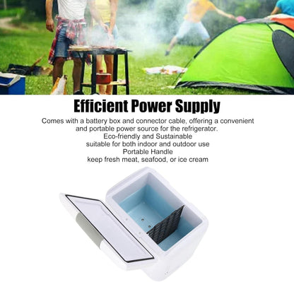 KENANLAN Koelkast, 50 W, mini, campingkoelkast, DC18 V, koelkast op zonne-energie met batterijbox, draagbaar, outdoor