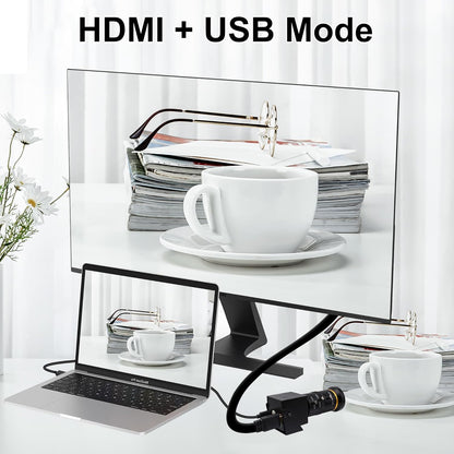 Svpro HDMI-camera, 4K, industriële USB-camera, HD streaming, webcam met 5-50 mm Telephoto zoom, handmatige lens, H.265 CS mount camera, 10 x optische zoomcamera voor pc, computer, laptop, bewaking