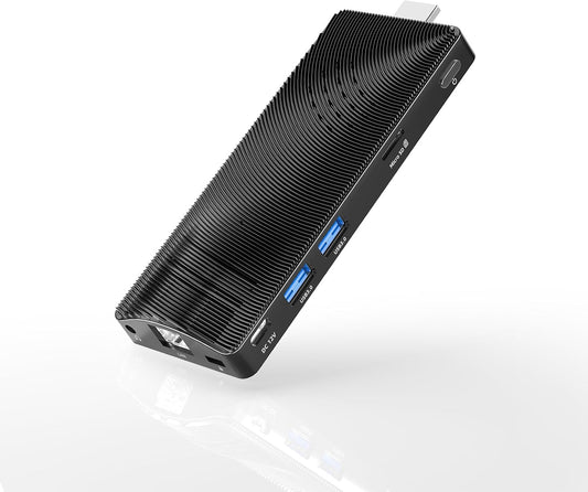 Mini PC Stick Win 10, HEIGAOLAPC Fanless Mini Computer, Pentium N4200 4GB 64GB eMMC (1.1 GHz), USB3.0 X 2, RJ45 Gigabit Ethernet 4K 60Hz, WiFi BT 5.0, HDMI 2.0