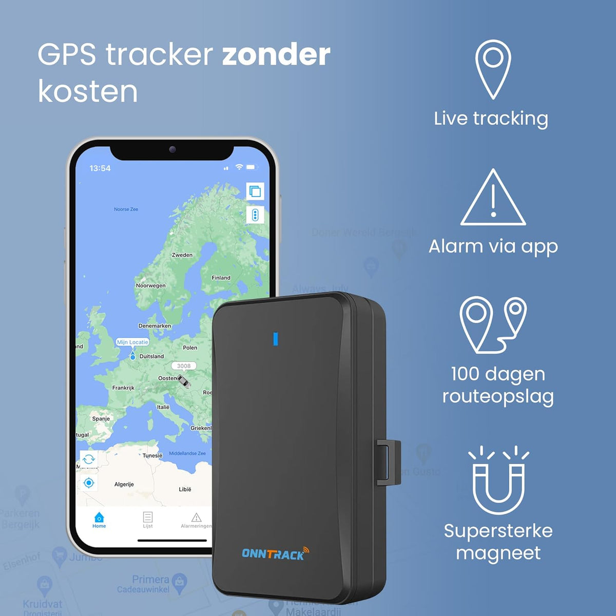 Portable PRO+ Magneet Tracker - Lifetime Free Tracking! - 5 jaar volledige service garantie (OTT-A4-001)