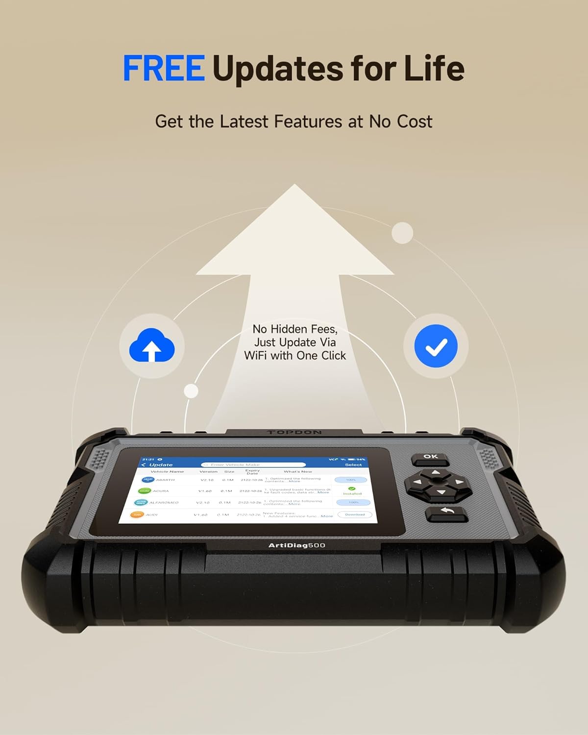 OBD2 Diagnosetool – Autodiagnose Scanner – Foutcode Uitlezer – Diagnoseapparaat – OBD II Scanner – 6 Servicefuncties – Automatische Voertuigherkenning