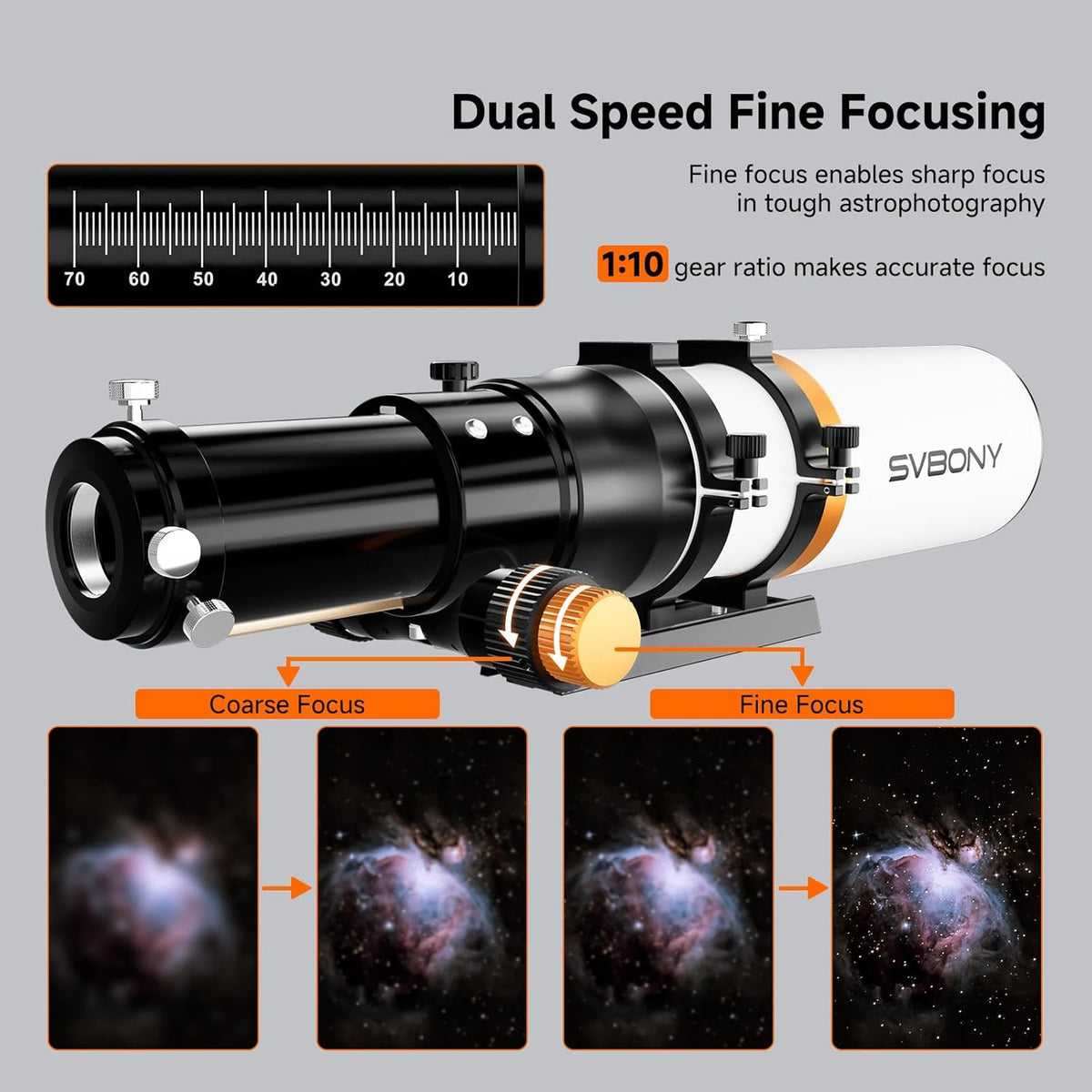 Telescoop – Sterrenkijker – Astronomische Kijker – Refractor – Verrekijker – 70mm ED Lens – Veldcorrector Voor Haarscherpe Astrofotografie