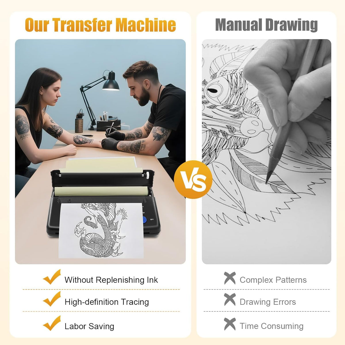 Tattoo Printer – Transferprinter – Thermische Copier – Stencil Maker – Draagbare Mini Printer – Snel En Efficiënt – Geschikt Voor A4 Papier