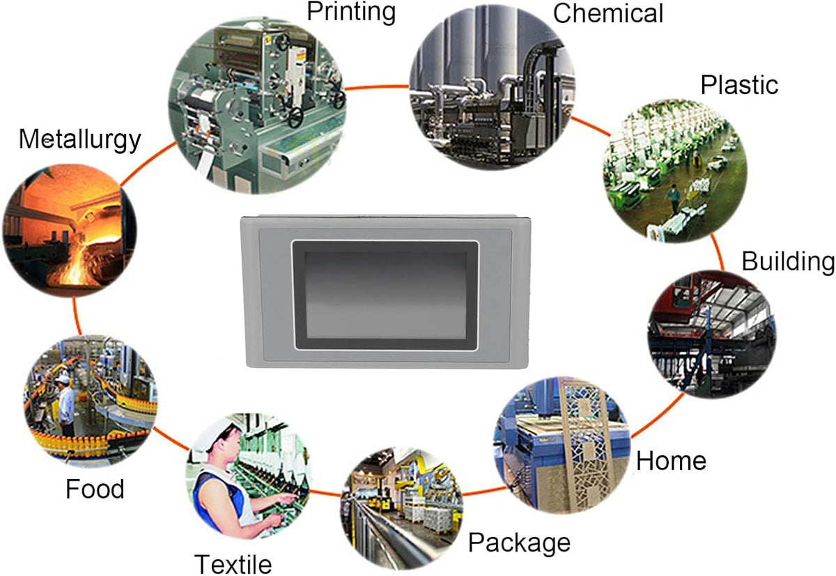 HMI Touchscreen, 4.3in Color Human Machine Interface, Water Resist Touch Panel Display, Industrial Resistive Touch Screen voor PLC